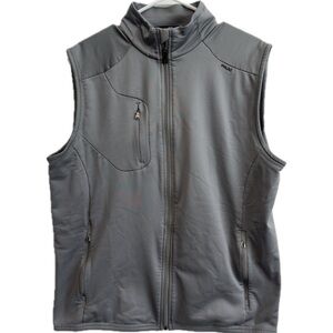 RLX Gray Fleece Lined Vest Zip Close L